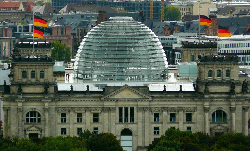 Glass dome building architecture