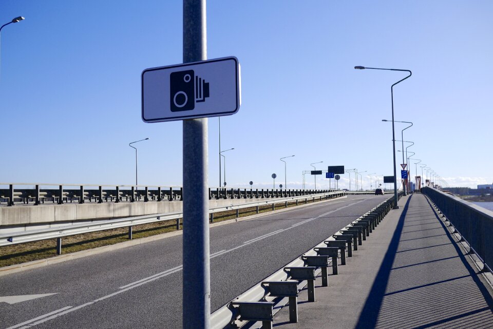 Road sign roadsign blue camera
