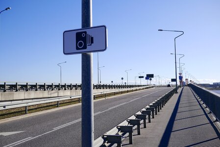 Road sign roadsign blue camera