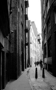 Black and white london south bank photo