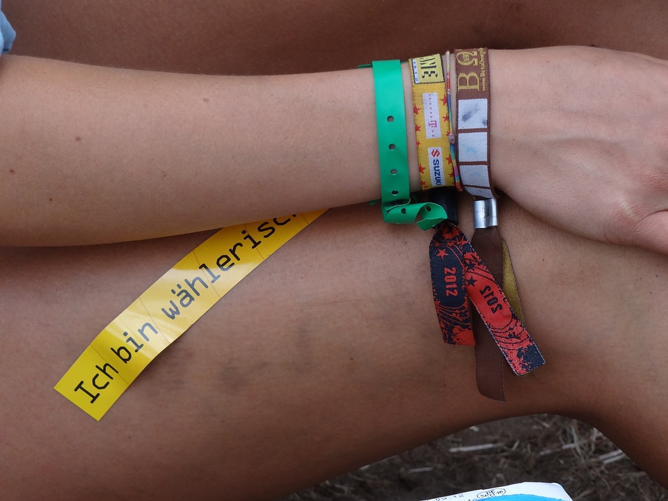Music festival hand wrist