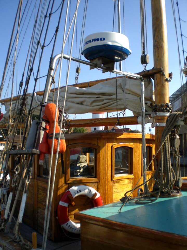 Port shipping close up