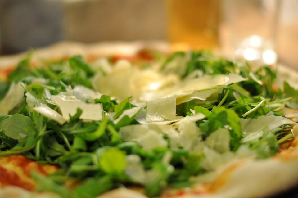 Cheese italian food arugula
