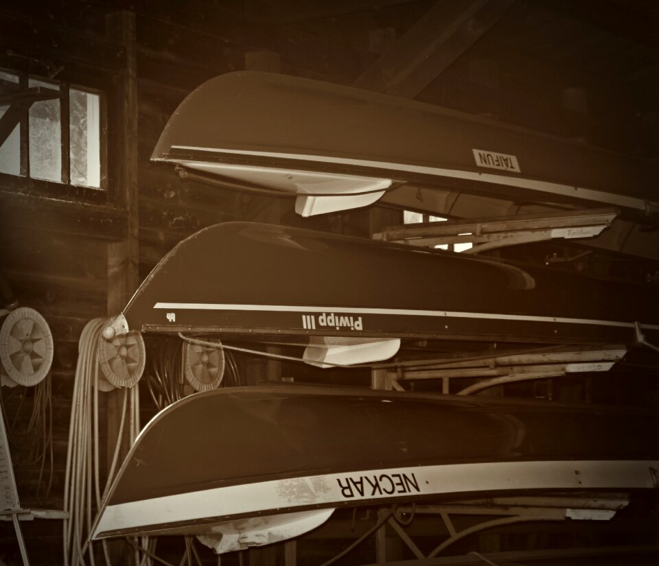 Boat house paddle boat
