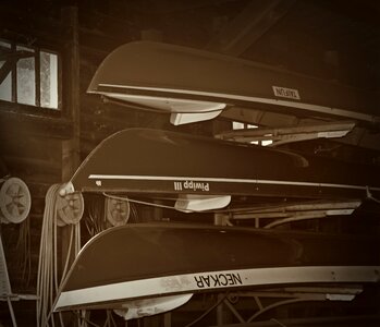 Boat house paddle boat
