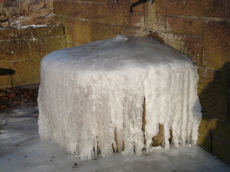 Frozen icicle winter