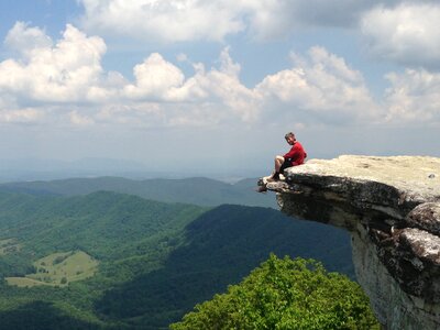 Knob hiking mountain