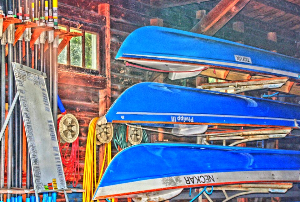 River rowing boat house