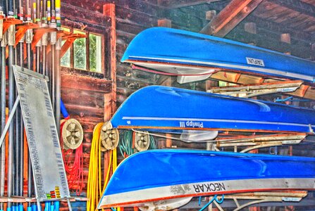 River rowing boat house