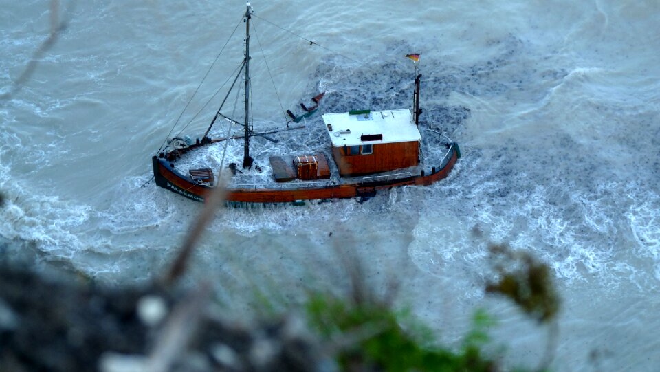 Wreck baltic sea fishing vessel