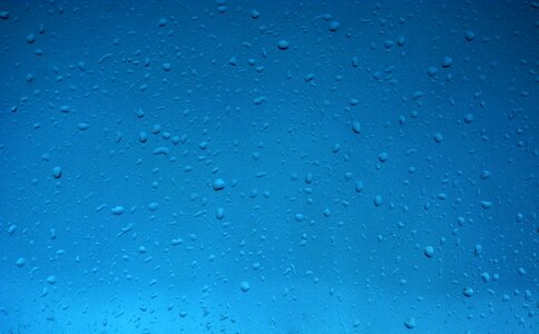Wet raindrop blue photo