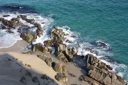 Beach rock sea photo