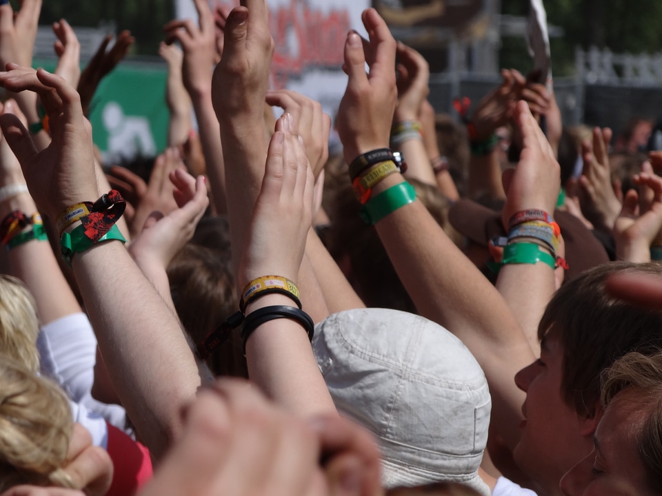 Music festival hand wrist