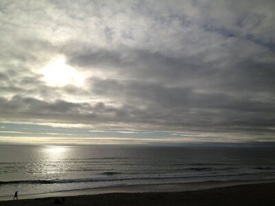 Seaside sunset clouds