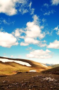 Mountains clouds landscape