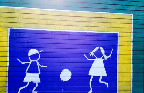 Ball flat colorful painting