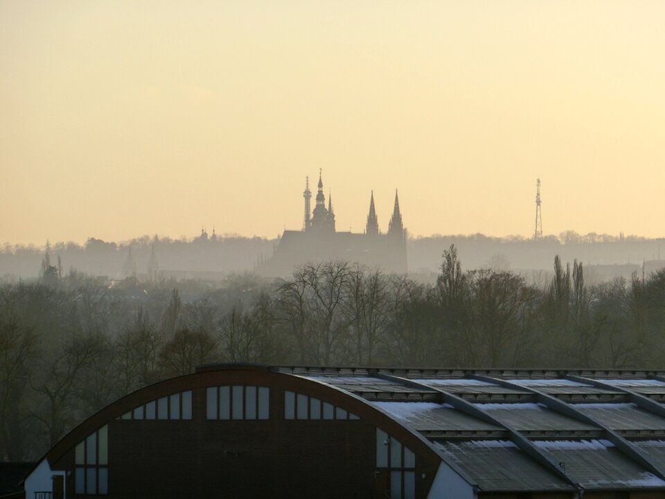 Prague hradčany sunset
