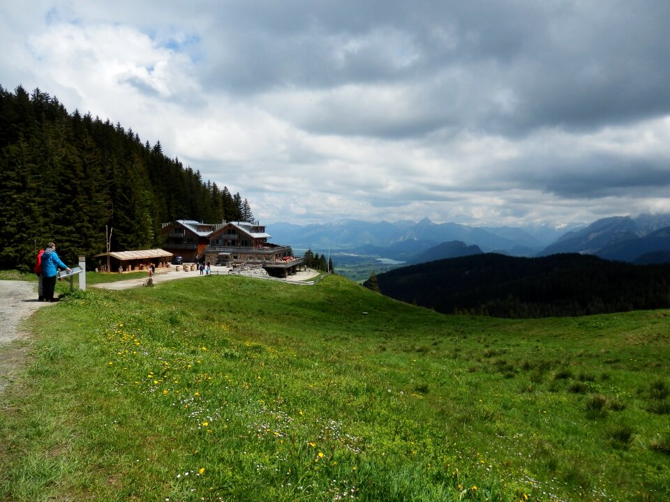Alpine panorama sky clouds