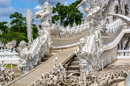 White temple chiang rai thailand photo