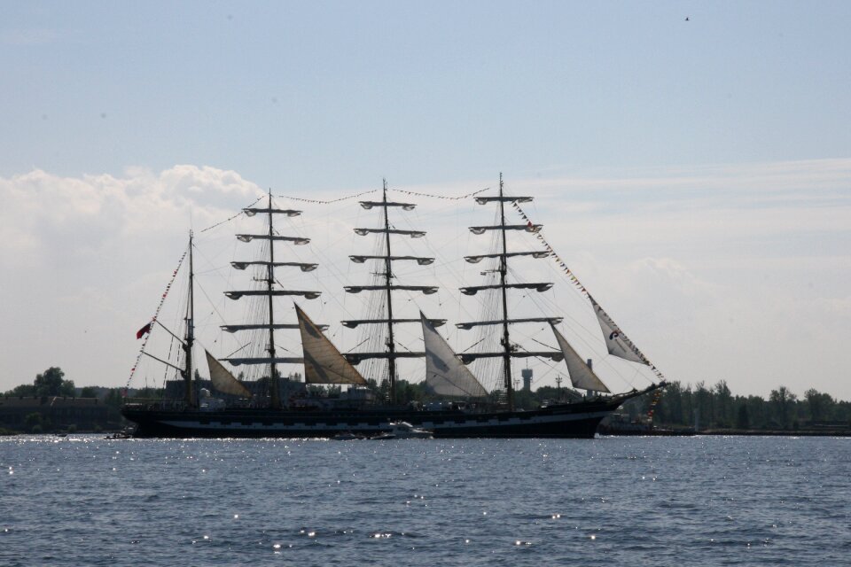 Sailing summer boat