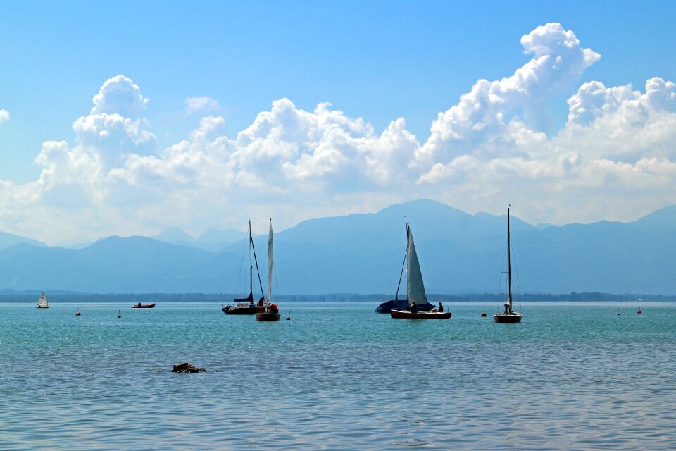 Lake blue waters