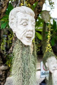 Mask sculpture stone figure photo