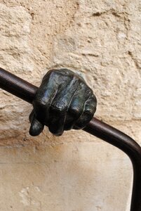 Handrail bronze art