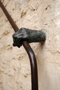 Handrail bronze art