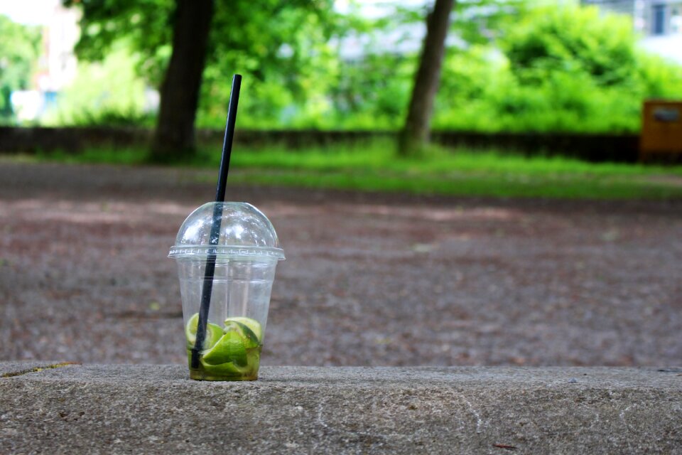 Plastic cups empty drink