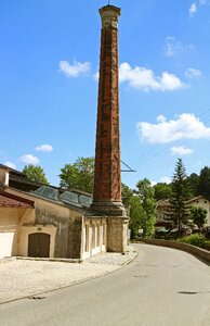 Factory chimney brick chimney high