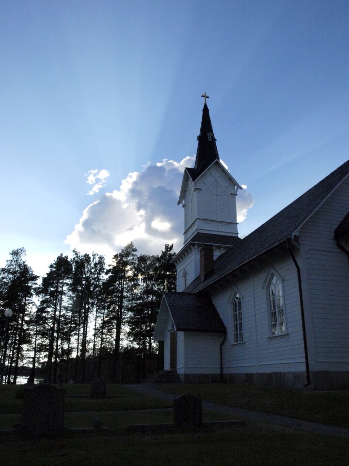 Church backlighting sweden