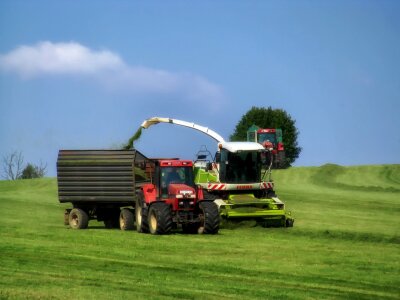 Farm combine tractor