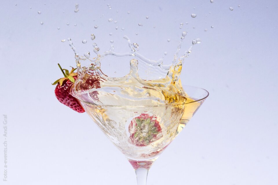 Strawberries refresh sparkling