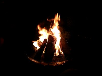 Outdoors fire-pit burn photo
