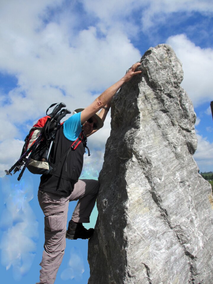 Mountaineer rock steep