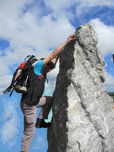 Mountaineer rock steep
