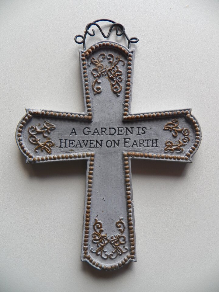 Cross christian decor gray cross