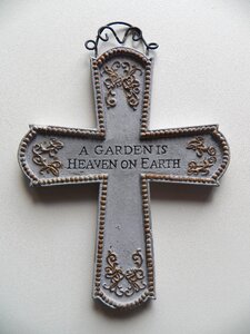 Cross christian decor gray cross