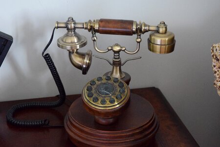 Dial mode landline phone old antique telephone