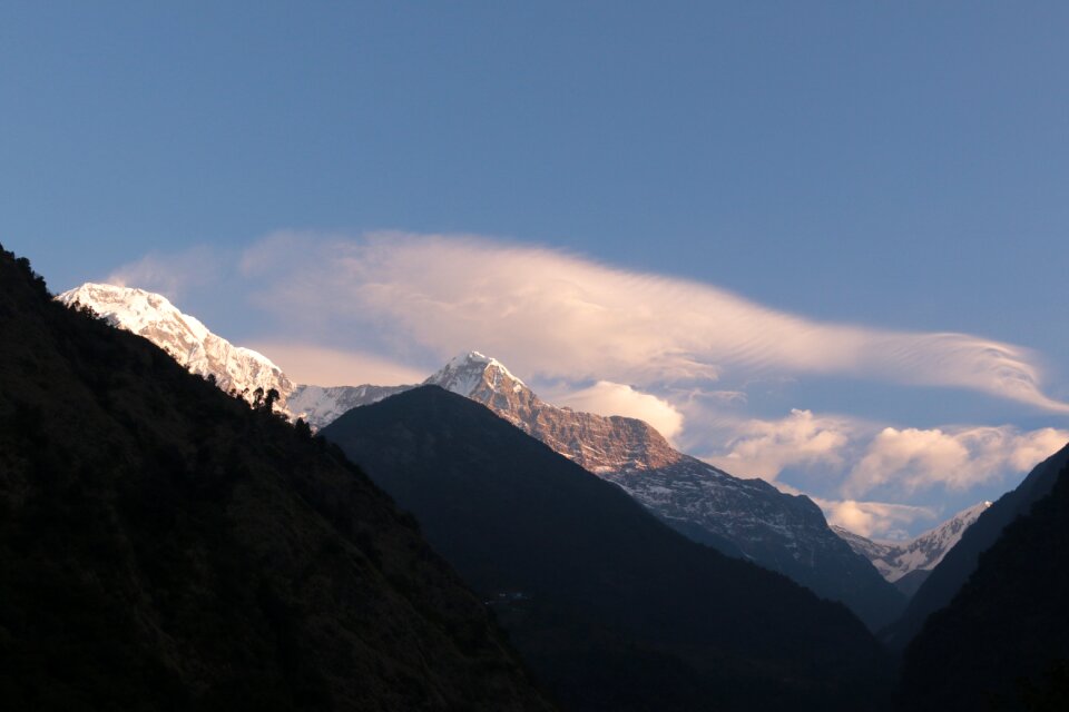 Trekking cloud blue sky