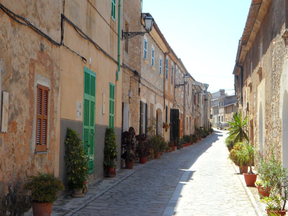 Village street houses historic center photo