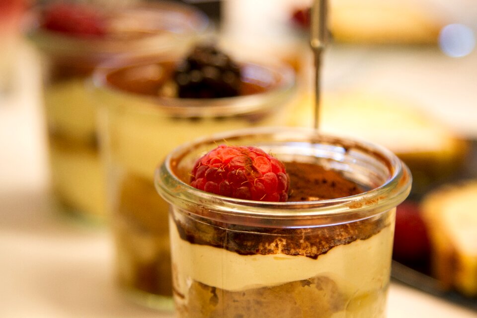 Tiramisu delicious raspberry