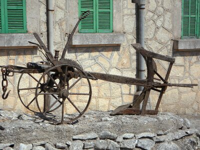 Rusted old plow