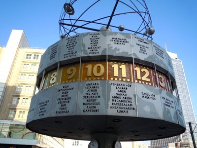 World clock alexanderplatz east berlin photo