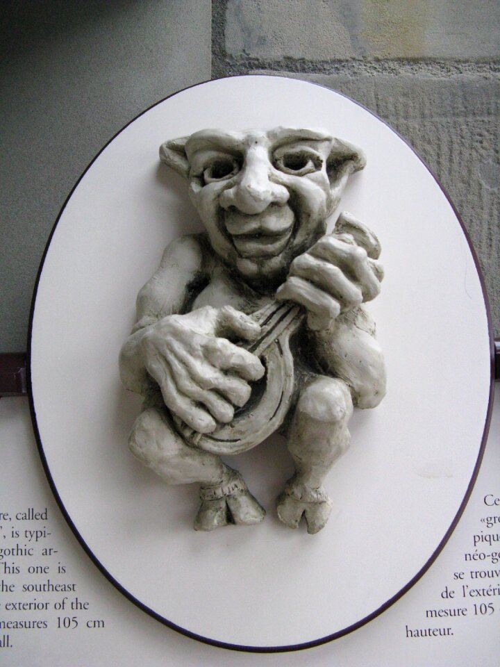 Old funny bas-relief