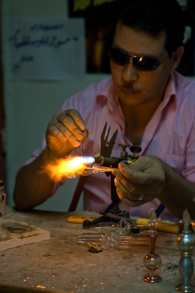 Burning egyptian man