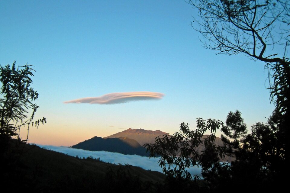 Java volcano sunrise
