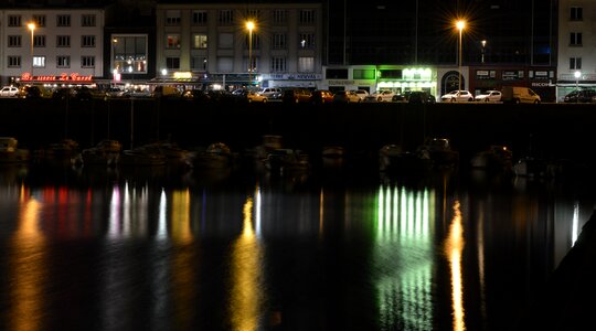 Night luminous signs brest
