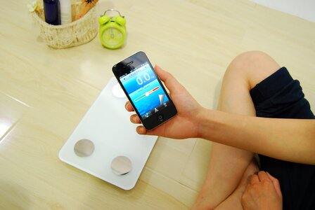 Bluetooth electronic scales home photo
