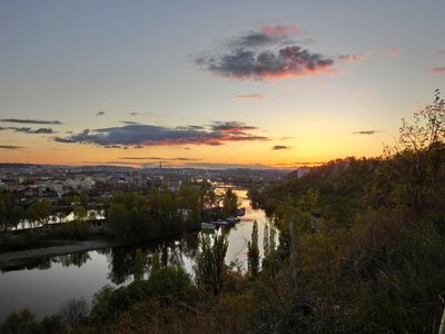 Twilight sky afterglow